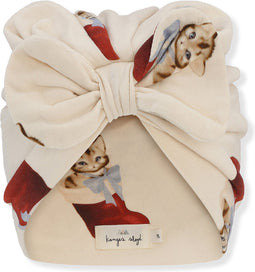 Konges Sløjd Turban beanie baby - Xmas kitty - Tulband - Biologisch katoen - Voor Kinderen - 3-6 Maand - Maat 3-6 mnd