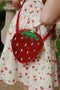 Konges Sløjd Tut Strawberry Schoudertasje met glitter - Barbados Cherry