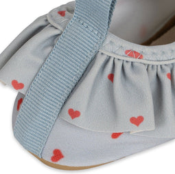 Konges Sløjd - Twinkle frill Zwemschoenen / Turnpantoffel - Du coeur gletsjer - Zwemslof - Waterschoen - Anti-slip - Maat 24-25