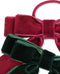 Konges Sløjd Velvet Bow Elastieken - Set van 2 stuks - Green/Sangria