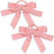 Konges Sløjd Velvet Bow Elastieken - Set van 2 stuks - Peony Pink
