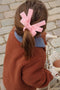 Konges Sløjd Velvet Bow Elastieken - Set van 2 stuks - Peony Pink