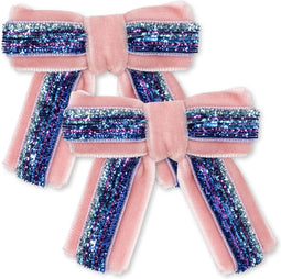 Konges Sløjd Velvet Bow Haarklem/Haarclips - Set van 2 stuks - Mellow Rose