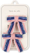 Konges Sløjd Velvet Bow Haarklem/Haarclips - Set van 2 stuks - Mellow Rose