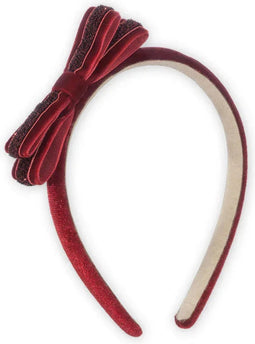 Konges Slojd Velvet Bow Hairbrace Haaraccessoires Meisjes - Rood - Maat ONESIZE