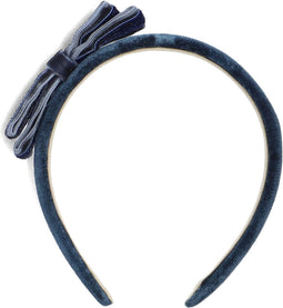 Konges Slojd Velvet Bow Hairbrace Haaraccessoires Meisjes - Donkerblauw - Maat ONESIZE