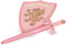 Konges Sløjd Verkleedkledij Princes - Zwaard en schild - Pink glitter