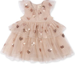 Konges Sløjd Yvonne Hartjes jurk met sequins - Coeur Sequins - Maat 12 mnd