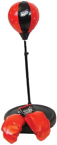 Koningsport Vrijstaande Boksbal - 81-122cm Hoog - Incl. Handschoenen - Rood