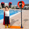 Koningsport Vrijstaande Boksbal - 81-122cm Hoog - Incl. Handschoenen - Rood