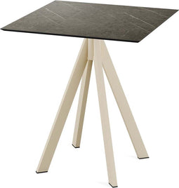 Infinity Terrastafel Zand Frame + Midnight Marble HPL 70x70 cm - Essentials 120031677