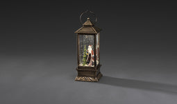 Konstsmide 2888 - Kerstdecoratie - 1 lamps LED sneeuwlantaarn met kerstman - 11x27 cm - op batterij - voor binnen - warmwit