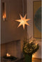 Konstsmide 2910-200 Kerstster Gloeilamp, LED Wit Geborduurd, Uitgestanst motief, Schakelaar