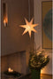 Konstsmide 2910-200 Kerstster Gloeilamp, LED Wit Geborduurd, Uitgestanst motief, Schakelaar