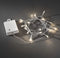 Konstsmide 3728 - Snoerverlichting - 80 lamps micro LED - 790 cm - 6u en 9u timer - transp kabel - op batterij - voor buiten - warmwit