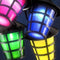 Konstsmide 4162 - Snoerverlichting - 20 lamps LED gekleurde lantaarns - 475 cm - 24V - voor buiten - multicolor