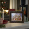 Konstsmide 4358 - Kerstdecoratie - LED verlicht watergevuld fotoframe met kerststaltafereel en sneeuwvaleffect - 19.5x24.5cm - op batterij - 5u timer - warmwit