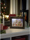 Konstsmide 4358 - Kerstdecoratie - LED verlicht watergevuld fotoframe met kerststaltafereel en sneeuwvaleffect - 19.5x24.5cm - op batterij - 5u timer - warmwit