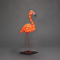 Konstsmide 6272 - Lichtdecoratie - Flamingo 70cm 96L LED verlicht - 24V trafo - zeer energiezuinig - voor binnen en buiten - oranje