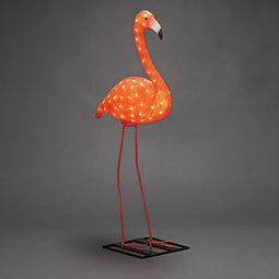 Konstsmide 6273 - Lichtdecoratie - Flamingo 110cm 96L LED verlicht - 24V buitentrafo- zeer energiezuinig - voor binnen en buiten - oranje