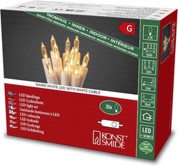 Konstsmide 6302-102 Mini-lichtketting Binnen Energielabel: G (A - G) werkt op het lichtnet Aantal lampen 35 LED Warmwit Verlichte lengte: 5.1 m