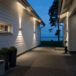 Konstsmide Cremona LED 2x 3W - Wandlamp flush verstelbaar - 230V - 3000K - grijs