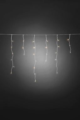 Konstsmide - LED icicle 3m op batt timer 80x - warmwit