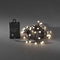 Konstsmide - LED snoer cherry op batt timer 40x - warmwit