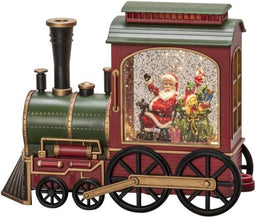 Konstsmide sneeuwlantaarn locomotief kerstman op batterijen