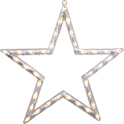 Konstsmide Ster - 2D kerstfiguur - Transparant - 48cm hoog - IP20