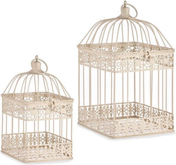 Kooi 80954 Vierkant Metaal Crème (18 x 35,5 x 18 cm) (2 pcs)