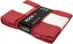 KOOK Coated Chambray Tafelkleed 140 x 230 cm - rood/wit