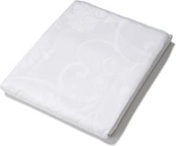 KOOK Damast Bloem Tafelkleed - 235 x 135 cm - Wit