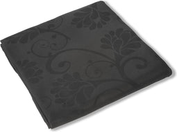 KOOK Damast Bloem Tafelkleed - 235 x 135 cm - Zwart