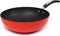 KOOK Neverstick wok/hapjespan 28 cm rood