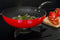 KOOK Neverstick wok/hapjespan 28 cm rood
