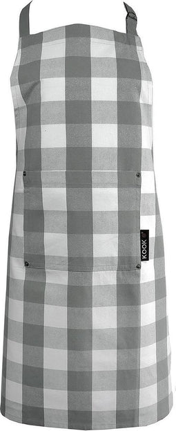 Kook schort ruit 70 x 90 cm-grijs