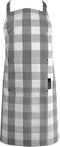 Kook schort ruit 70 x 90 cm-grijs