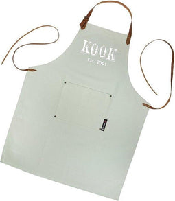 KOOK schort vintage-licht grijs