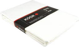 KOOK Tafelkleed Damast streep Wit 140x240