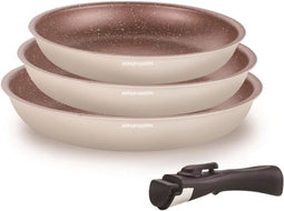Kookgerei - Alle warmtebronnen inclusief inductie - ARTHUR MARTIN - AM4754 - Set van 3 koekenpannen - 20-24-28 cm + 1 afneembare handgreep