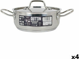 Kookpot met Deksel Quttin Hotel Staal ø 20 x 8 cm (4 Stuks)