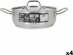 Kookpot met Deksel Quttin Hotel Staal ø 22 x 8 cm (4 Stuks)
