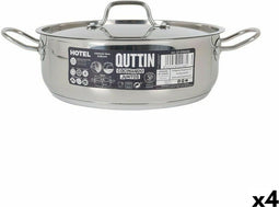 Kookpot met Deksel Quttin Hotel Staal Ø 26 x 9 cm (4 Stuks)