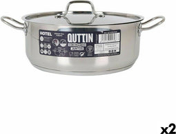 Kookpot met Deksel Quttin Hotel Staal Ø 28 x 11 cm (2 Stuks)