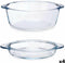 Kookpot met Deksel Transparant Borosilicaatglas 2,1 L (4 Stuks)