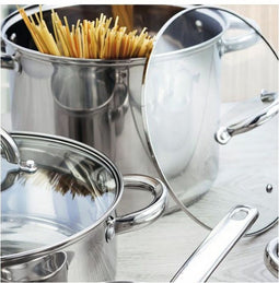 Kookpot met Glazen Deksel Quid Ottawa Roestvrij staal