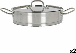 Kookpot met Glazen Deksel Quttin 6 L Ø 32,8 cm (2 Stuks)