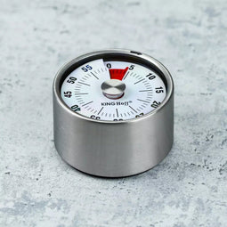 Kookwekker Mechanisch – Eierwekker met Magneet – Keukenwekker Analoog – Kitchen Timer – Egg Timer – Magnetisch – RVS – 60 Minuten – Ø61mm