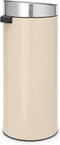 Brabantia Touch Bin - Prullenbak - 30 liter - Soft Beige/Matt Steel FPP deksel
